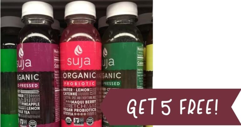 Get 5 Bottles of Suja Organic Cold-Pressed Juice FREE!