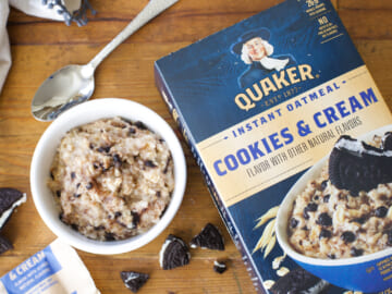 Get Quaker Instant Oatmeal Cookies & Cream or Chocolate Flavors For FREE At Publix