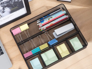 Amazon Basics 6 Compartments Metal Mesh Desk Drawer Organizer $12.68 (Reg. $19.70) – 1.2K+ FAB Ratings!