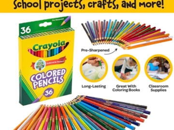 FOUR 36 Count Crayola Colored Pencils, Long $5.67 EACH (Reg. $9.69) – Buy 4, Save 5%