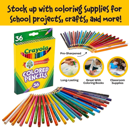 FOUR 36 Count Crayola Colored Pencils, Long $5.67 EACH (Reg. $9.69) – Buy 4, Save 5%