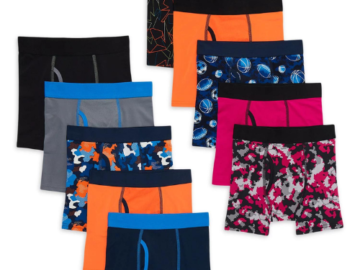 10-Pack Kids Boxer Brief Underwear, Sizes S-XL $15.48 (Reg. $20) – $1.55 each!