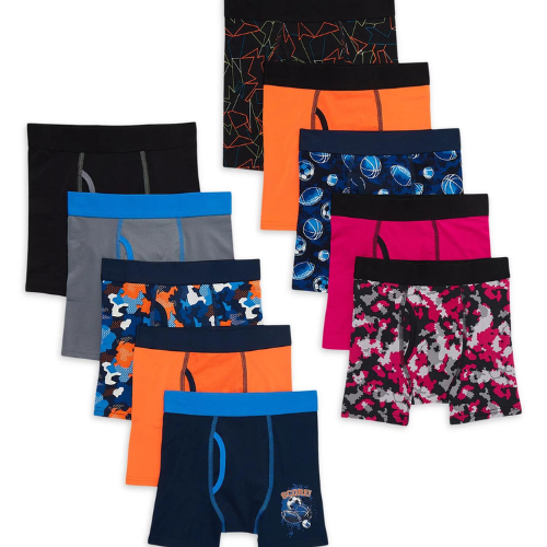 10-Pack Kids Boxer Brief Underwear, Sizes S-XL $15.48 (Reg. $20) – $1.55 each!