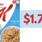 Stack Deals for $1.79 Kellogg’s Special K Cereal | Kroger Mega Deal