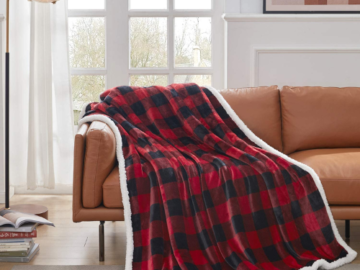 Sherpa Red and Black Buffalo Plaid Christmas Throw Blanket $17.99 After Coupon (Reg. $24.99) – FAB Ratings! 5,500+ 4.8/5 Stars!