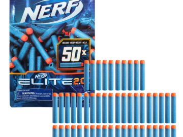 NERF Elite 2.0 50-Dart Refill Pack, 50 Official Elite 2.0 Foam Darts $4.61 After Coupon (Reg. $11.99) – $0.09/Dart