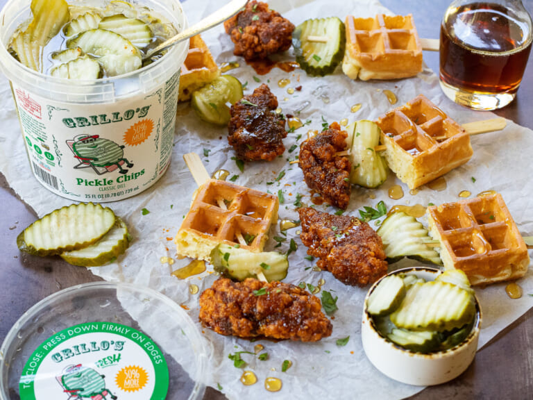 Make Game Day Great With Grillo’s & My Nashville Hot Chicken & Waffle Skewers