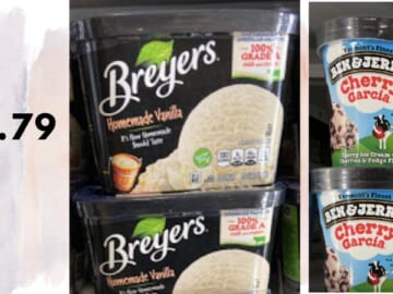 $2.79 Breyers and Ben & Jerry’s Ice Cream with Kroger eCoupons