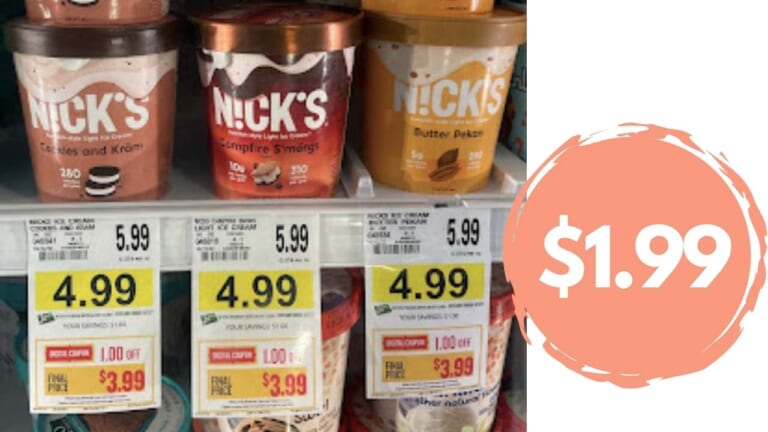 Get Nick’s Ice Cream Pints for $1.99 at Lowes Foods