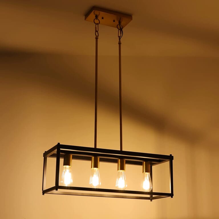 4-Light Industrial Dining Room Lighting Fixture (Brass) $19.99 After Code (Reg. $39.99) + Free Shipping – FAB Ratings!