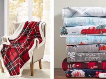 70% off Heated & Sherpa Throw Blankets