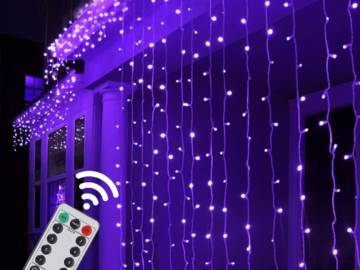 300 LED Halloween Curtain String Lights with Remote Control Timer $10.99 After Code (Reg. $21.99) – FAB Ratings!