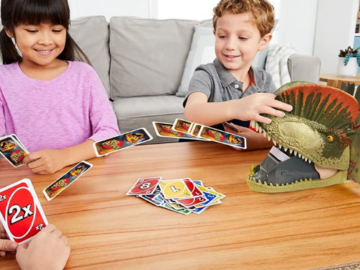 Mattel Games UNO Attack Jurassic World Dominion Card Game $17.24 After Coupon (Reg. $28) – Includes Dinosaur Card Launcher! Gift Idea for Kids!