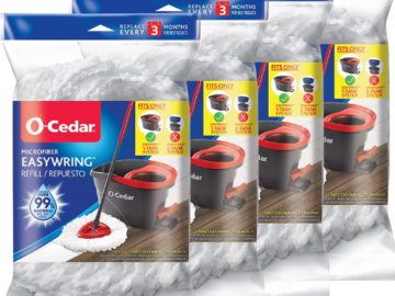 4-Pack O-Cedar EasyWring Spin Mop Microfiber Refill as low as $24.64 After Coupon (Reg. $40) + Free Shipping! $6.16 Each!