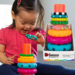 FOUR 9-Piece Set Sassy Stacks of Circles Stacking Ring STEM Learning Toy $6.29 EACH After Coupon (Reg. $13) + Free Shipping +  Buy 4, Save 5%