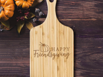 Friendsgiving Small Handled Serving Board only $12.99 shipped!