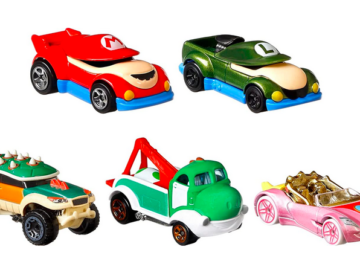 Hot Wheels Super Mario Character Car 5-Pack only $11.99!