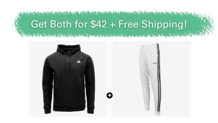 Adidas Men’s Hoodie + Jogger Bundle $42 + Free Shipping