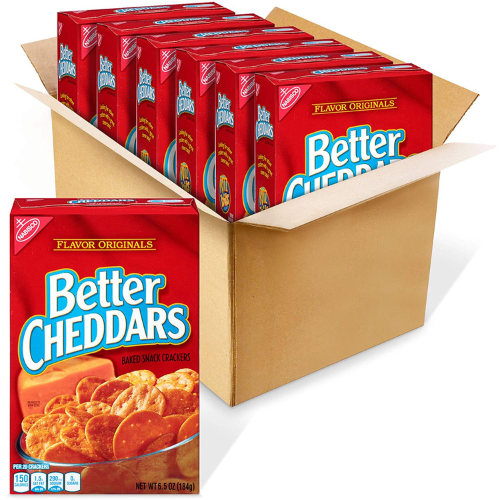 6-Pack Nabisco Better Cheddars Baked Snack Cheese Crackers as low as $12.79 After Coupon (Reg. $26.92) + Free Shipping – $2.13/6.5 Ounce Box!