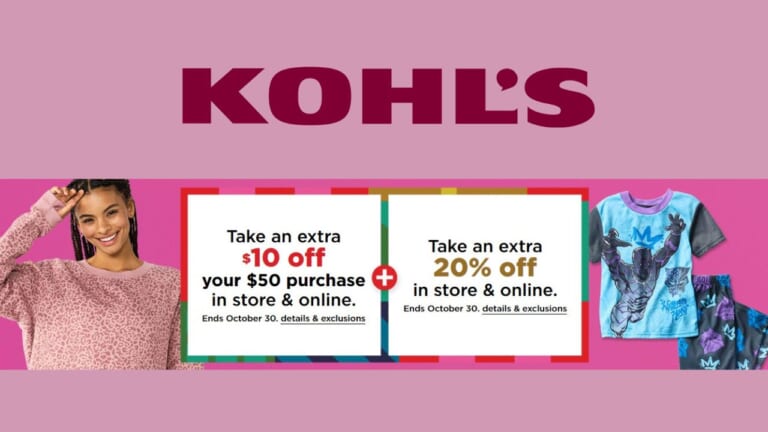 Stacking Codes at Kohl’s + Kohl’s Cash Back!