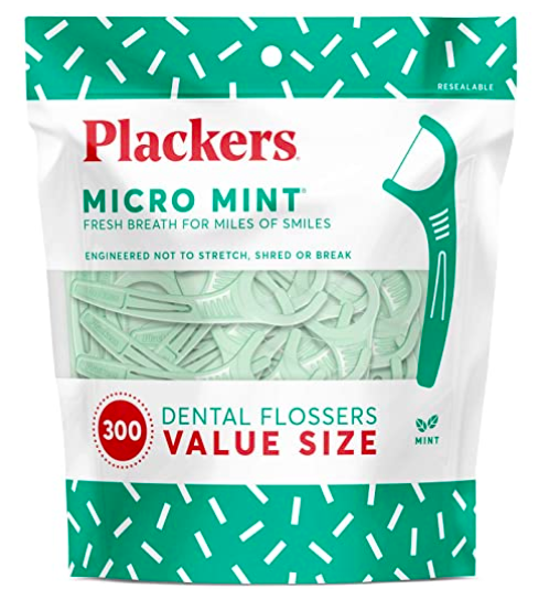 Plackers Micro mint dental floss picks, 300 count