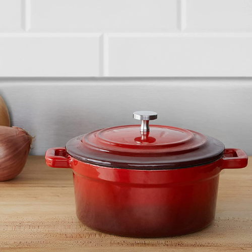 Red Cast Iron Covered Small Cocotte, 18-Ounce $11.03 (Reg. $19.10) – FAB Ratings!