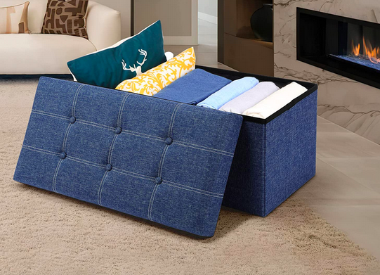 Folding 80L Storage Ottoman Bench only $27.29 shipped (Reg. $42!)