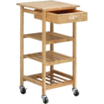 Oceanstar Bamboo Kitchen Trolley on Wheels $34.54 Shipped Free (Reg. $130) – FAB Ratings! – Perfect Addition to Any Kitchen!