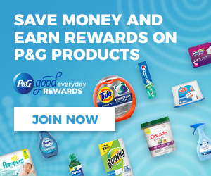 P&G Rebate: Get $5 back with a $20 purchase!