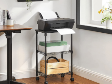 3-Tier Metal Printer Cart with Wheels $19.99 After Code + Coupon (Reg. $42.99) – FAB Ratings!