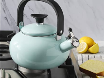 1.5 Qt. Kenmore Broadway Enamel on Steel Tea Kettle (Glacier Blue) $11.99 (Reg. $33.70) – FAB Ratings!