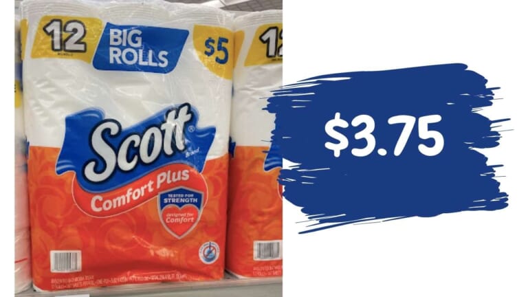 $3.75 Scott ComfortPlus Bath Tissue at Walgreens