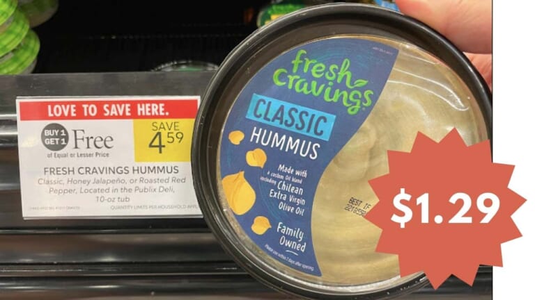 $1.29 Fresh Cravings Hummus | Publix Deal Ends Today