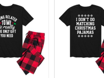 Men’s and Women’s Graphic PJ Sets only $14.99 + shipping!