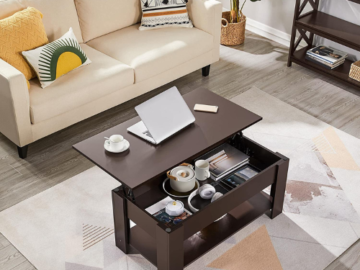 Enjoy Sitting On The Couch With Your Favorite Book And A Cup Of Coffee With This Yaheetech Lift Top Coffee Table Just $73 After Coupon (Reg. $79.99) Shipped! – FAB Ratings! 1,300+ 4.4/5 Stars!