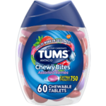 FOUR Bottles of TUMS 60-Count Chewy Bites Assorted Berries Antacid Tablets as low as $4.35 EACH Bottle After Coupon (Reg. $8) + Free Shipping! 7¢/Tablet! + Buy 4, Save 5%