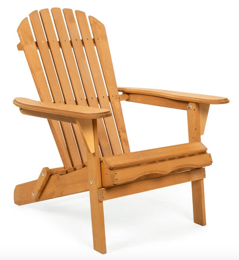 Folding Wood Adirondack Chair Accent Furniture