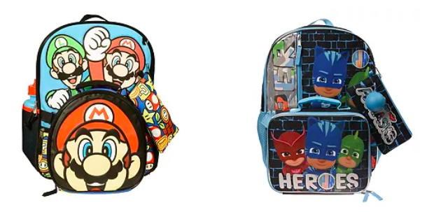 *HOT* Kid’s 5-Piece Character Backpack Sets only $8.95!