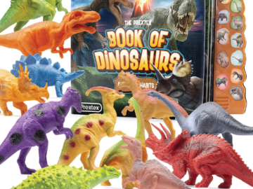 12-Count Prextex Assorted Dinosaurs with Sound Book Toy Set $20.99 (Reg. $30) – 3K+ FAB Ratings! Great Gift Idea for Kids!