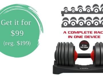 FitRX SmartBell Adjustable Dumbbell $99 (reg. $199)