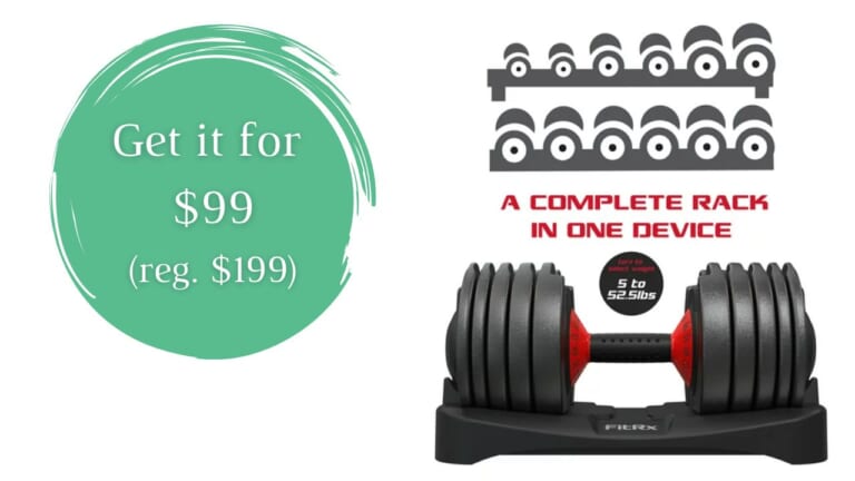 FitRX SmartBell Adjustable Dumbbell $99 (reg. $199)