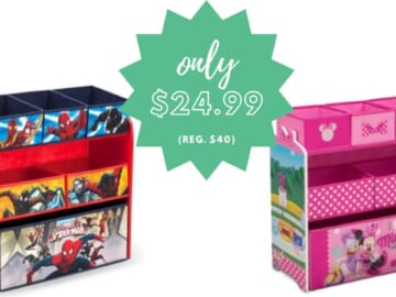 Kids’ Character Toy Storage with Bins $24.99 (reg. $40)