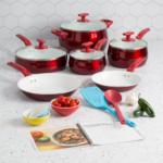 16-Piece Tasty Ceramic Titanium-Reinforced Cookware Set $49 Shipped Free (Reg. $99) – FAB Ratings!