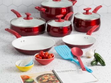 16-Piece Tasty Ceramic Titanium-Reinforced Cookware Set $49 Shipped Free (Reg. $99) – FAB Ratings!