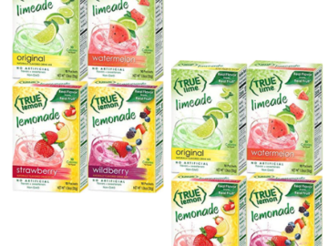 40-Count True Lemonade & Limeade Drink Mix, Variety Pack $14.99 (Reg. $20.80) – $0.35/ sachet