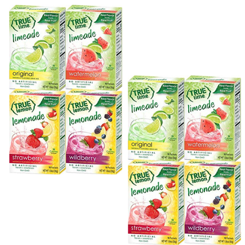 40-Count True Lemonade & Limeade Drink Mix, Variety Pack $14.99 (Reg. $20.80) – $0.35/ sachet