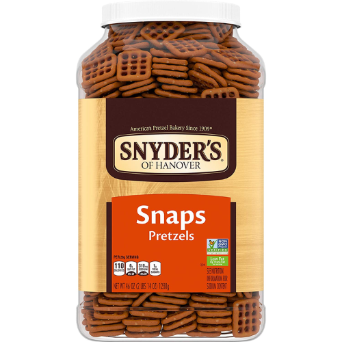 FOUR Jars of Snyder’s of Hanover Pretzel Snaps, 46 Oz as low as $4.67 EACH Jar After Coupon (Reg. $13) + Free Shipping + Buy 4, Save 5%