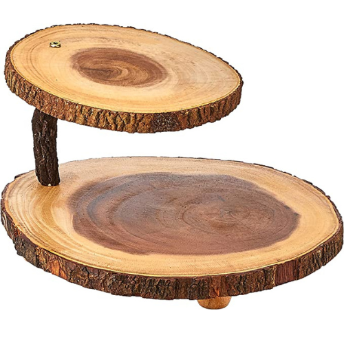 2-Tier Acacia Tree Bark Server $10 (Reg. $29.89) + FAB Ratings!