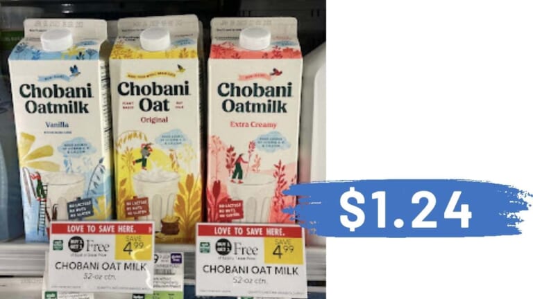 Get Chobani Oat Milk for Just $1.24 (reg. $4.99) at Publix