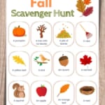 Free Printable Fall Scavenger Hunt for Kids